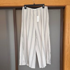 Vince Cream and Black Striped Pants